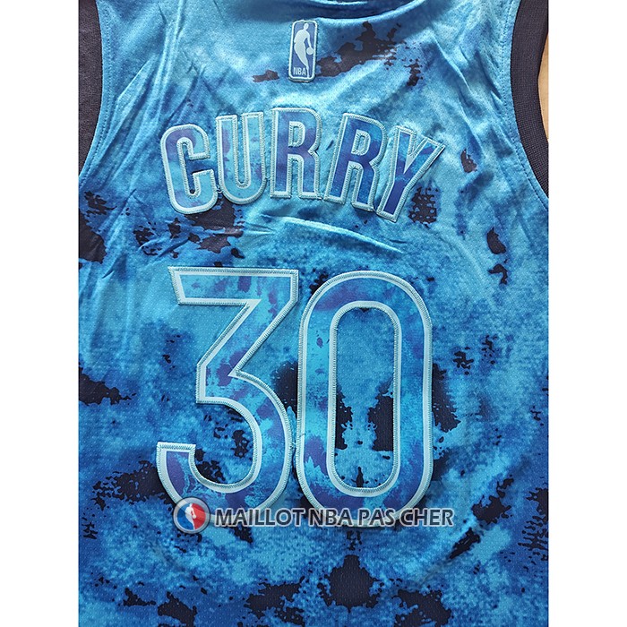Maillot Golden State Warriors Stephen Curry NO 30 Select Series 2023 Bleu